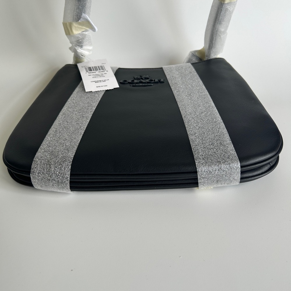 Coach Penelope CP101 Black Leather Shoulder Bag New - Picture 5 of 8